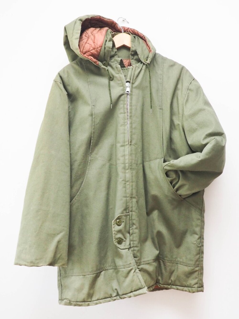 Insulated Military Parka - Size 42 - Vtg Canvas Army Combat Jacket - Ski Jacket